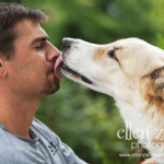 Dog Kissing His Owner