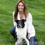 Portrait of Border Collie Mix and owner in Loudoun County VA