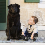 Photo of boy and his dog at Morven Park in Leesburg VA