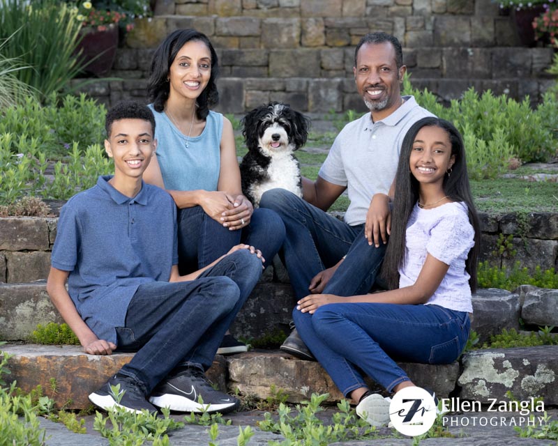 Family photo by dog photographer Ellen Zangla in Loudoun County VA